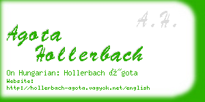 agota hollerbach business card